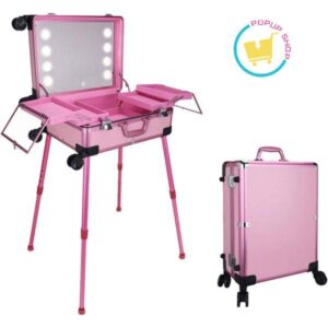 Portable Hand-held Makeup Case with Light