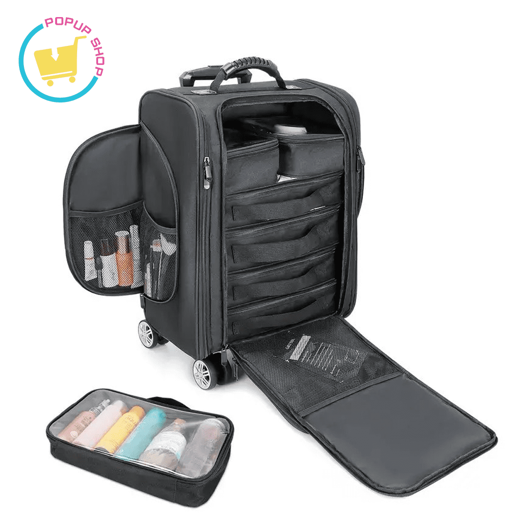 Stagiant Rolling Makeup Case Professional Travel Makeup
